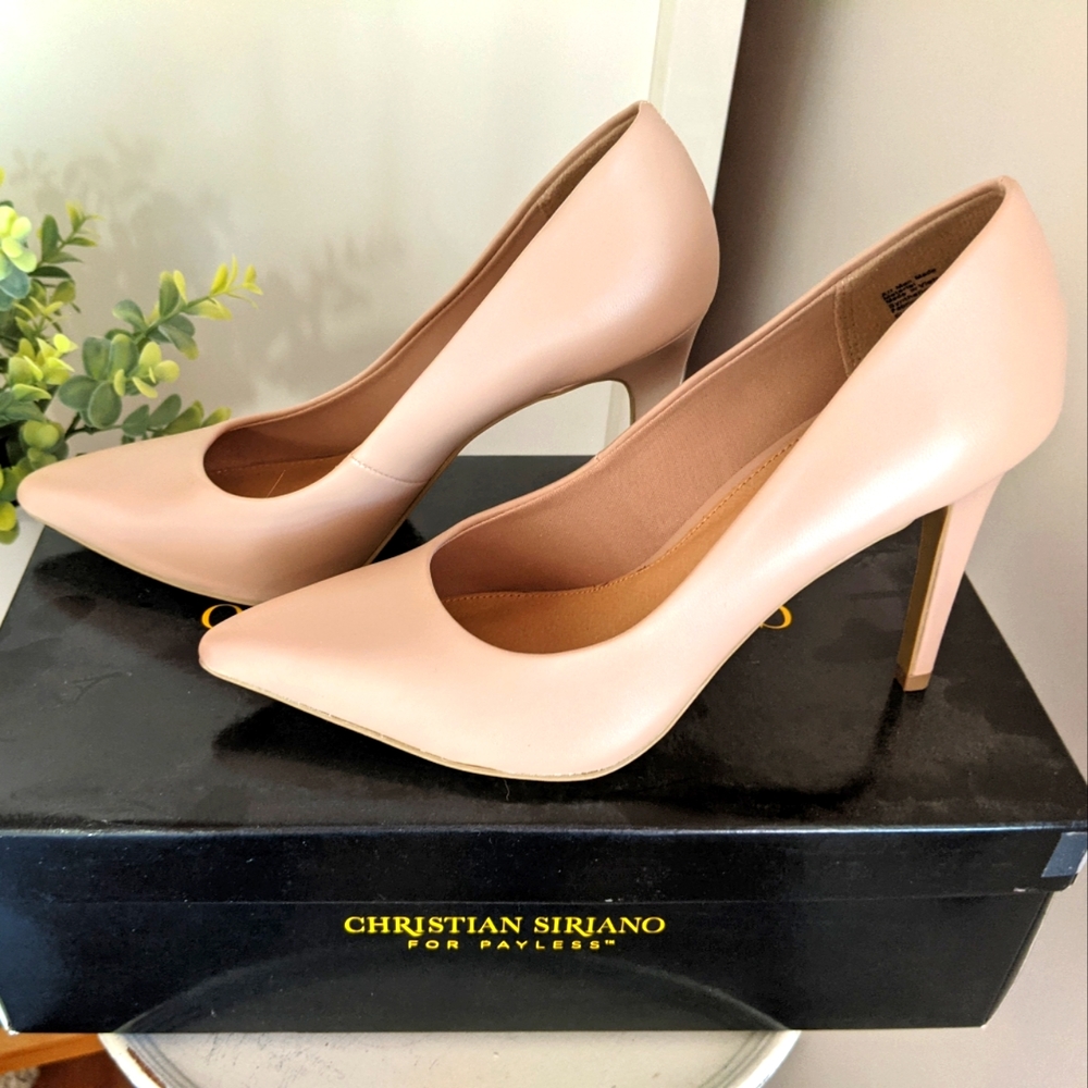 Christian Siriano for Payless nude heels, never worn, size 7 W